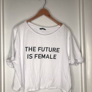 Future is Female crop top
